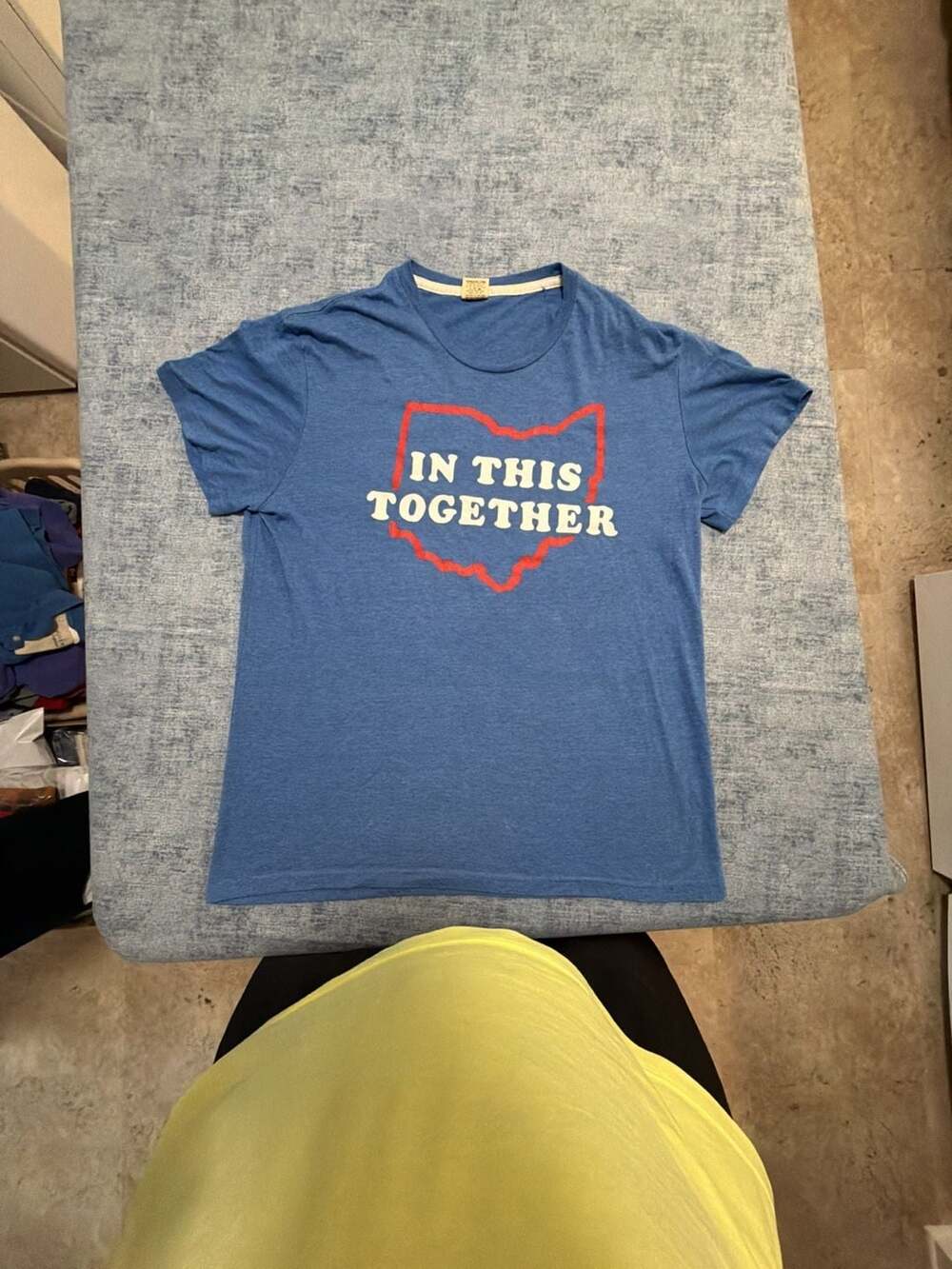Homage In This Together Ohio State Outline Blue T-Shirt Men's Size Large